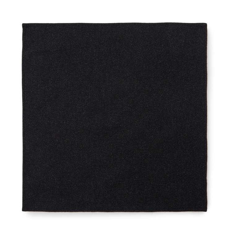 シルバーライン ウールコットンブレンドポケットチーフ/ダークネイビー 青中間