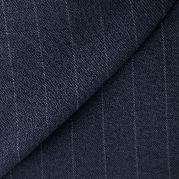 ブラックライン 【発送在庫あり】【SLIM TAPERED_2】【秋冬】2釦シングルスリーピーススーツ 0タック/ネイビー×ストライプ/ウエストシャーリング/4S SUSTAINABILITY&ECOLOGY FABRIC/※パンツ裾上げ済仕様 紺濃色