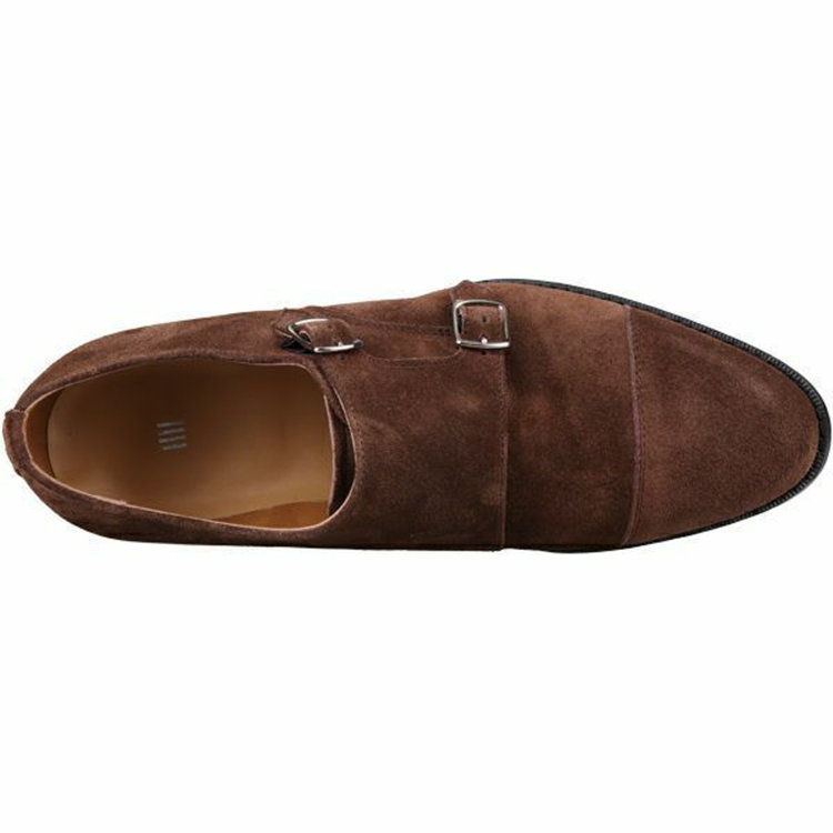 ブラックライン 【WEB限定/OUTLET】【SL】ダブルモンクストラップ ドレスシューズ/ブラウン×スエード ブラウン系(茶)