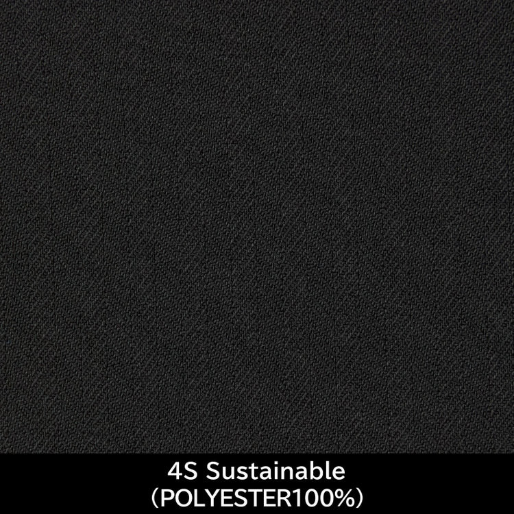 スーツセレクト 【日本製】【MEN'S】【パターンオーダー】【CLASSICO TAPERED S】【春夏】スーツ/ブラック×シャドーストライプ/4S Sustainable (POLYESTER100%) ブラック系(黒)