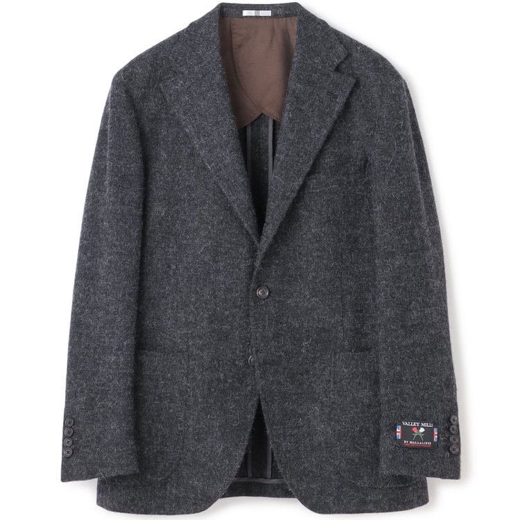 シルバーライン 【発送在庫あり】【Just Loose】【秋冬】2釦ジャケット/グレー+ツイード/MALLALIEUS 1863 woven in englan グレー濃色