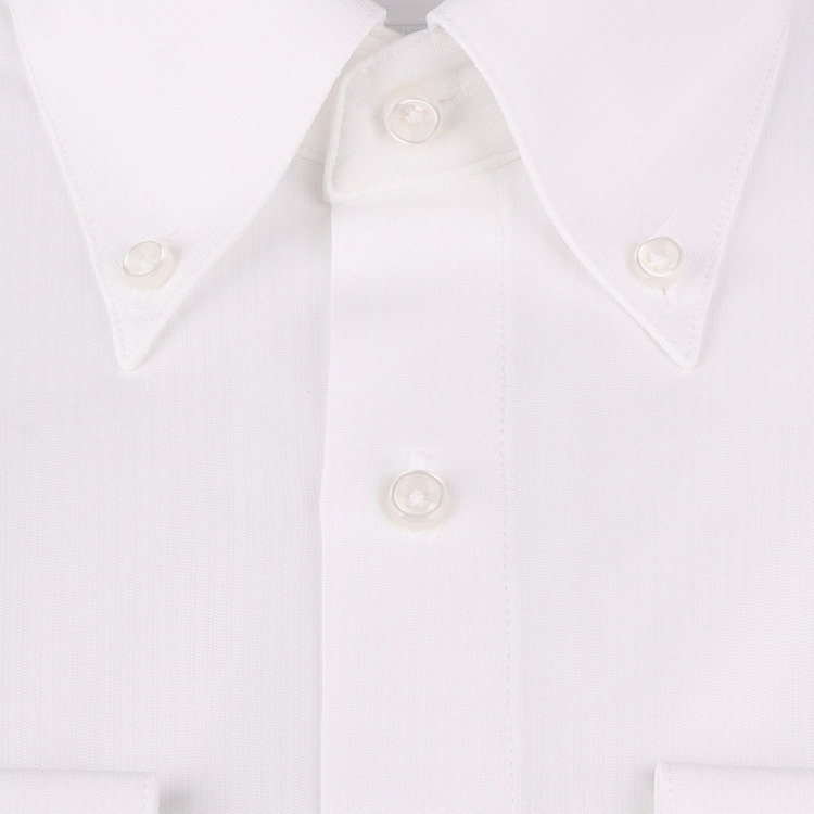 SUIT SELECT　アウトレット 【WEB限定/OUTLET/汚れ・キズ等有】【BL-3】【スーパーノンアイロン】ボタンダウンドレスワイシャツ/ホワイト×ドビーストライプ/SUPER NON IRON 4S 白