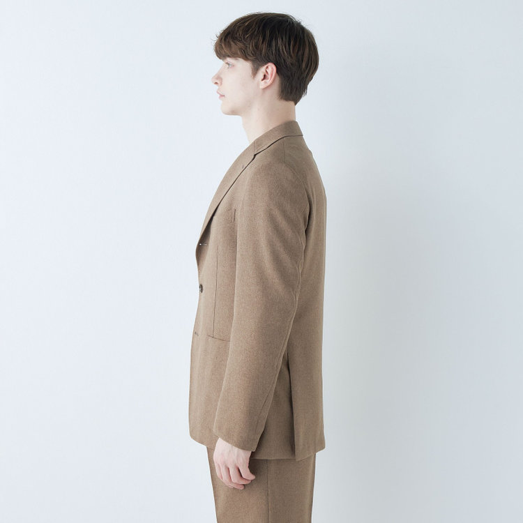 シルバーライン 【RBC】【春夏】3釦段返りジャケット/ベージュ/パッチポケット/4S SUSTAINABILITY&ECOLOGY FABRIC 茶中間