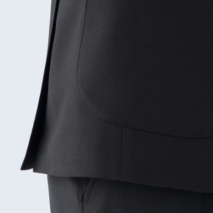 ブラックライン 【RBC】【春夏】3釦段返りジャケット/ブラック/パッチポケット/メタル釦/4S SUSTAINABILITY&ECOLOGY FABRIC 黒