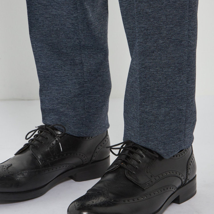 シルバーライン 【5DAYS CLOSET】【RBC】【春夏】1タックテーパードパンツ/ネイビー×レノクロス/ウエストムーブ仕様/4S SUSTAINABILITY&ECOLOGY FABRIC/※裾上げ必要 紺中間