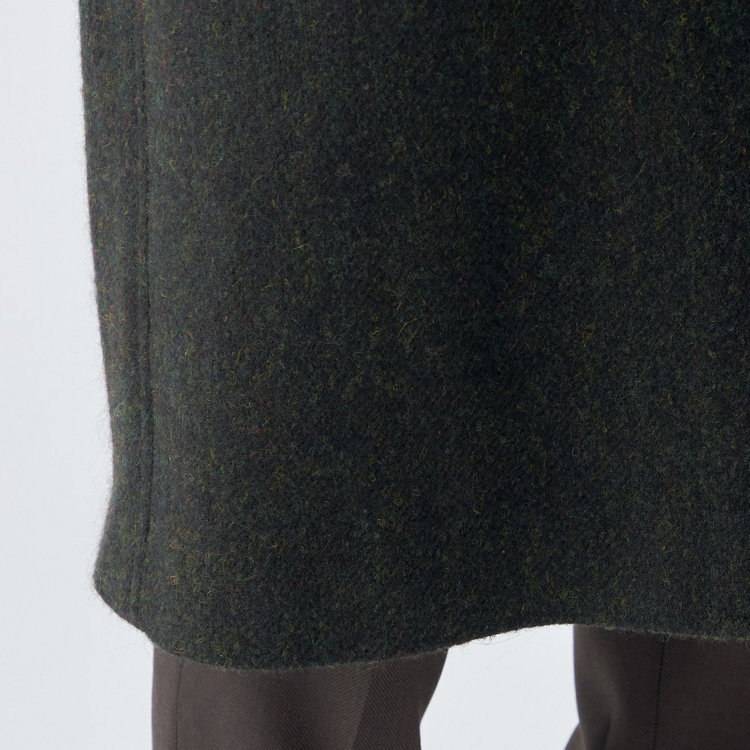 シルバーライン 【発送在庫あり】【SL】ウールシングルラグランバックベルトコート/グリーン/VALLEY MILLS fabric made in england 緑中間