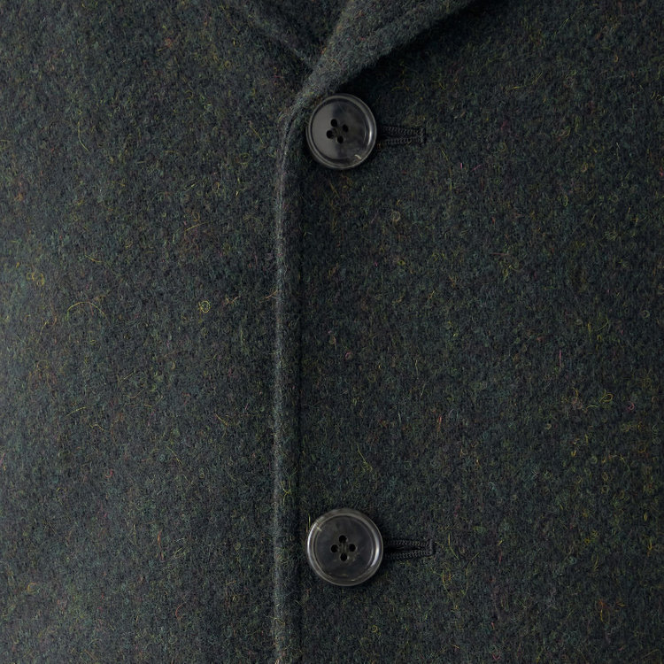 シルバーライン 【発送在庫あり】【SL】ウールシングルラグランバックベルトコート/グリーン/VALLEY MILLS fabric made in england 緑中間