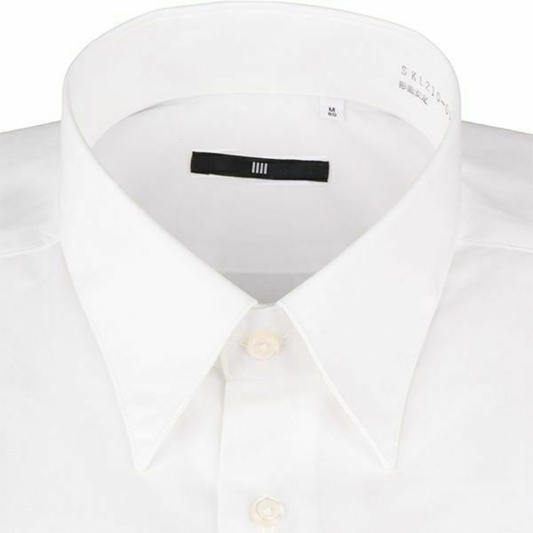 ブラックライン 【BLACK LINE】【形態安定】レギュラーカラードレスワイシャツ/ホワイト×ソリッド 白