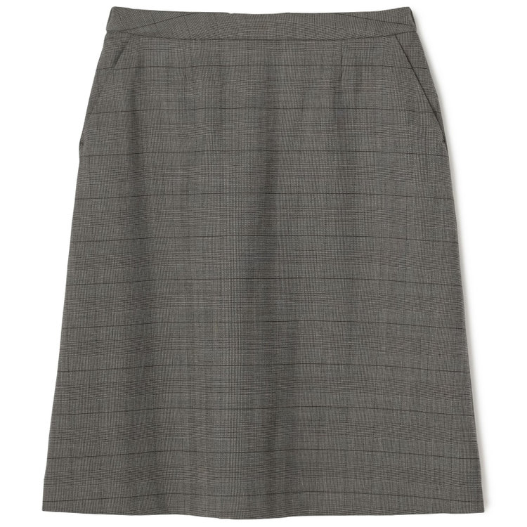 シルバーライン 【SL】【年間】1釦シングル 2Way スカート&パンツスーツ/グレー×チェック/ウエストシャーリング仕様/ウォッシャブル/※パンツ裾上げ済仕様 グレー中間