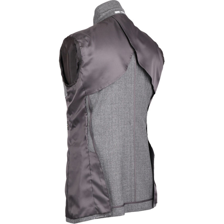 スーツセレクト 【発送在庫あり】【CLASSICO TAPERED】【秋冬】2釦シングルスーツ 1タック/グレー×ストライプ/REDA ACTIVE/NEW ZEALAND WOOL MERINO/SHOWER CLEAN グレー系(灰)