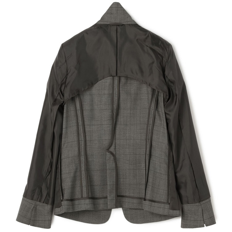 シルバーライン 【SL】【年間】1釦シングル 2Way スカート&パンツスーツ/グレー×チェック/ウエストシャーリング仕様/ウォッシャブル/※パンツ裾上げ済仕様 グレー中間