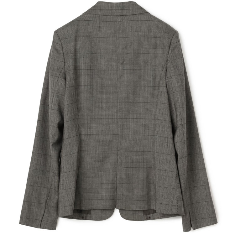 シルバーライン 【SL】【年間】1釦シングル 2Way スカート&パンツスーツ/グレー×チェック/ウエストシャーリング仕様/ウォッシャブル/※パンツ裾上げ済仕様 グレー中間