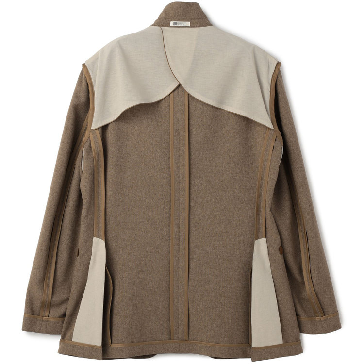 シルバーライン 【RBC】【春夏】3釦段返りジャケット/ベージュ/パッチポケット/4S SUSTAINABILITY&ECOLOGY FABRIC 茶中間