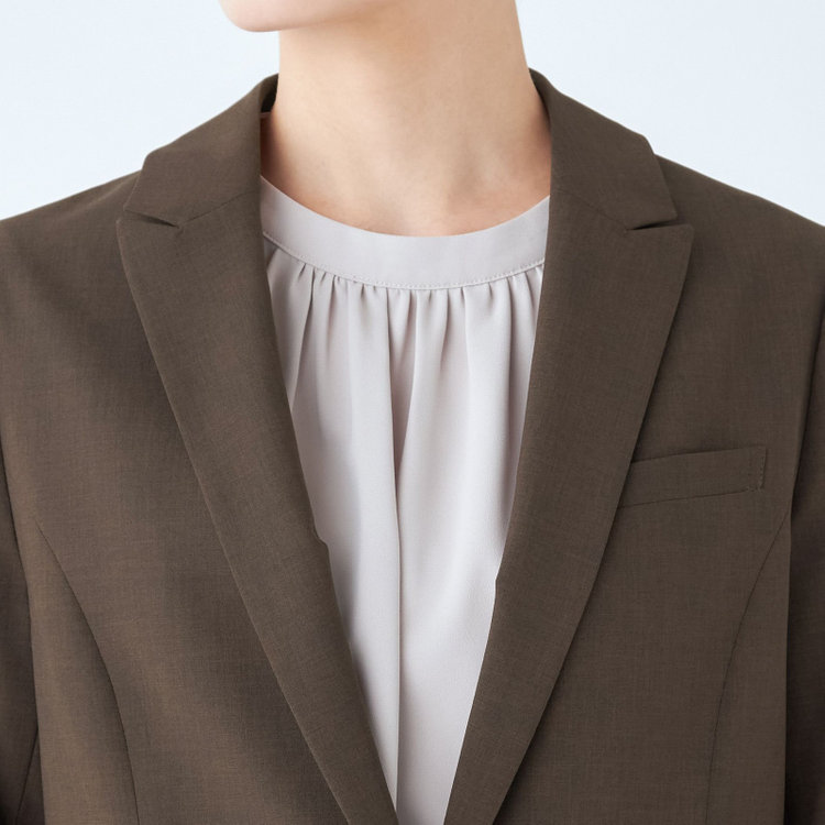 シルバーライン 【SL】【年間】1釦ジャケット/ブラウン/ウォッシャブル 茶中間