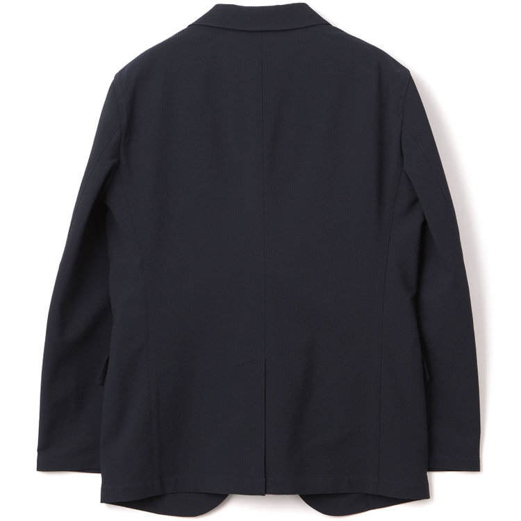 ソノタ 【発送在庫あり】【BLACK LINE】【春夏】2釦シングルジャケット/ネイビー×シアサッカー 紺中間