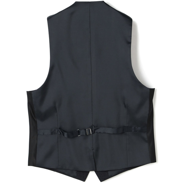 ブラックライン 【SLIM TAPERED】【秋冬】2釦シングルスリーピーススーツ 0タック/ネイビー×グレンチェック /ウエストムーブ/4S TAKE OUT SUITS / ※パンツ裾上げ済仕様 紺濃色