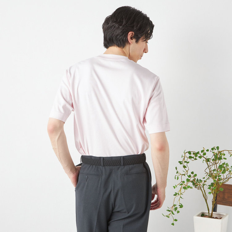 シルバーライン 【発送在庫あり】【スーツ屋が作った】BIZ Tシャツ/ピンク 赤淡色