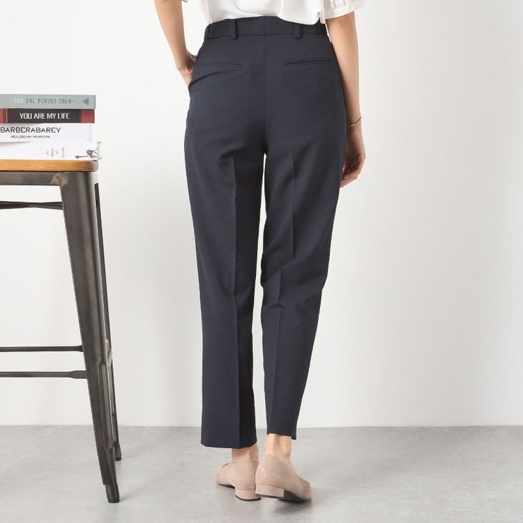 シルバーライン 【RELAX TAPERED】【春夏】1釦テーパードパンツスーツ/ネイビー/ウエストシャーリング/ウォッシャブル/4S SUSTAINABILITY&ECOLOGY FABRIC/※パンツ裾上げ済仕様 紺中間