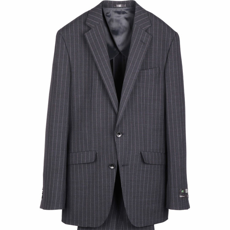 スーツセレクト 【WEB限定/OUTLET】【SLIM TAPERED_2】【春夏】2釦シングルスーツ 0タック/ネイビー×ストライプ/4S SUSTAINABILITY&ECOLOGY FABRIC ネイビー系(紺)