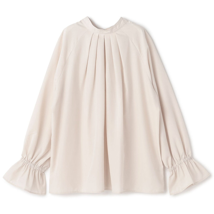 シルバーライン  【SL/長袖】2WAYタックブラウス/ベージュ 茶淡色