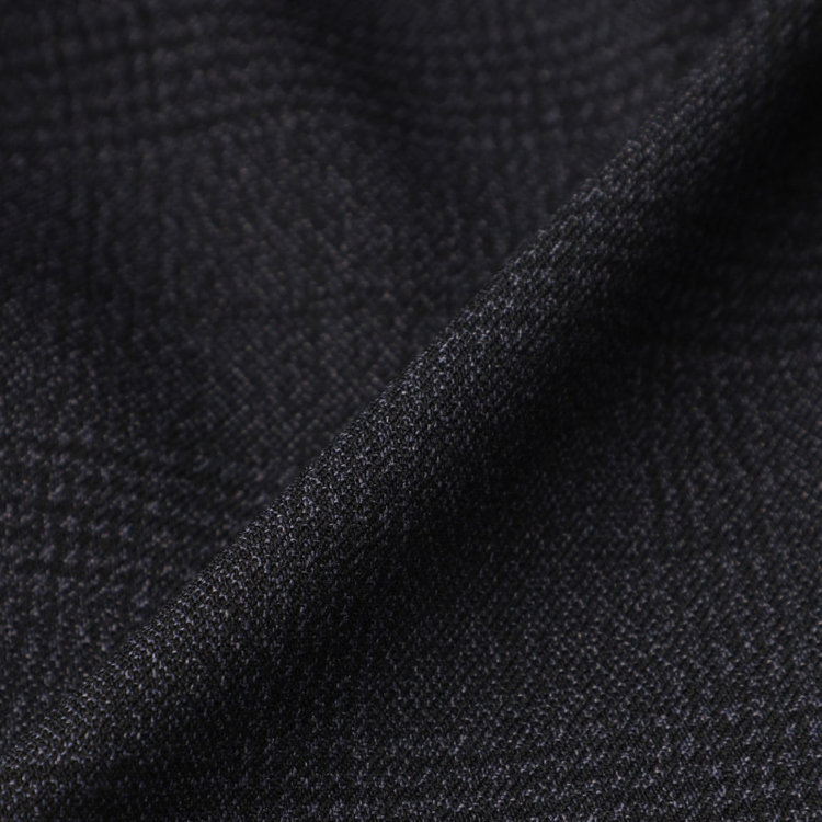 ブラックライン 【SLIM TAPERED】【秋冬】2釦シングルスリーピーススーツ 0タック/ネイビー×グレンチェック /ウエストムーブ/4S TAKE OUT SUITS / ※パンツ裾上げ済仕様 紺濃色