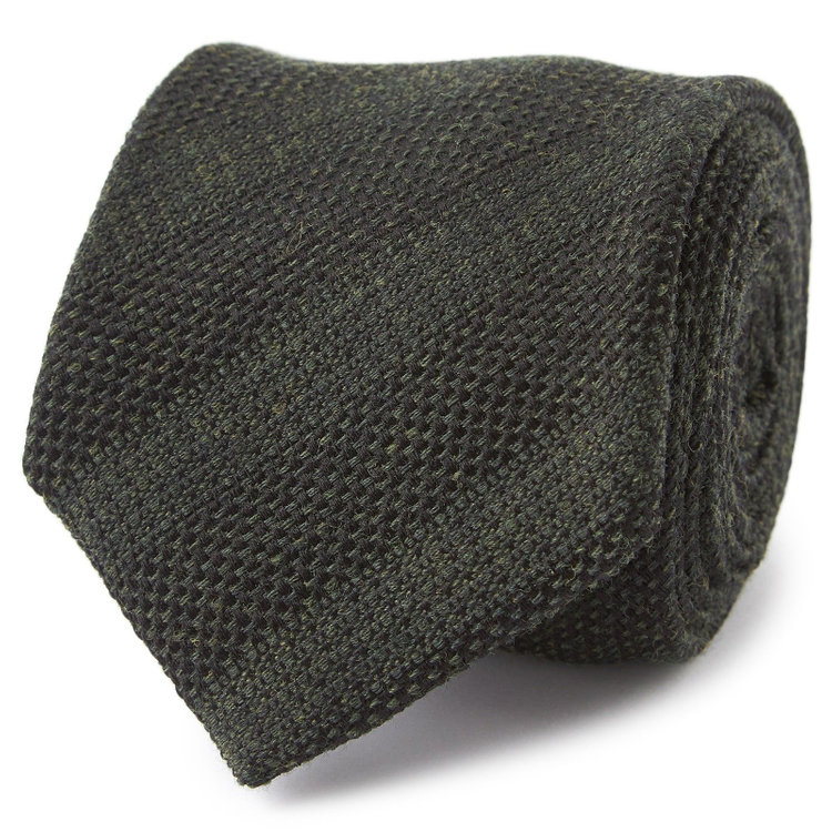 ブラックライン 【BL】ウールシルクストライプネクタイ 7.5cm幅/グリーン その他