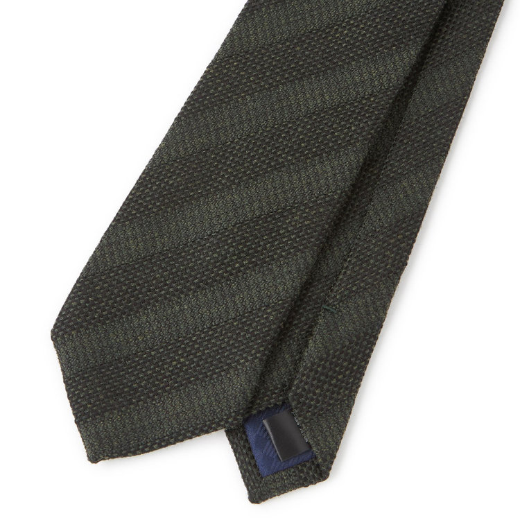 ブラックライン 【BL】ウールシルクストライプネクタイ 7.5cm幅/グリーン その他