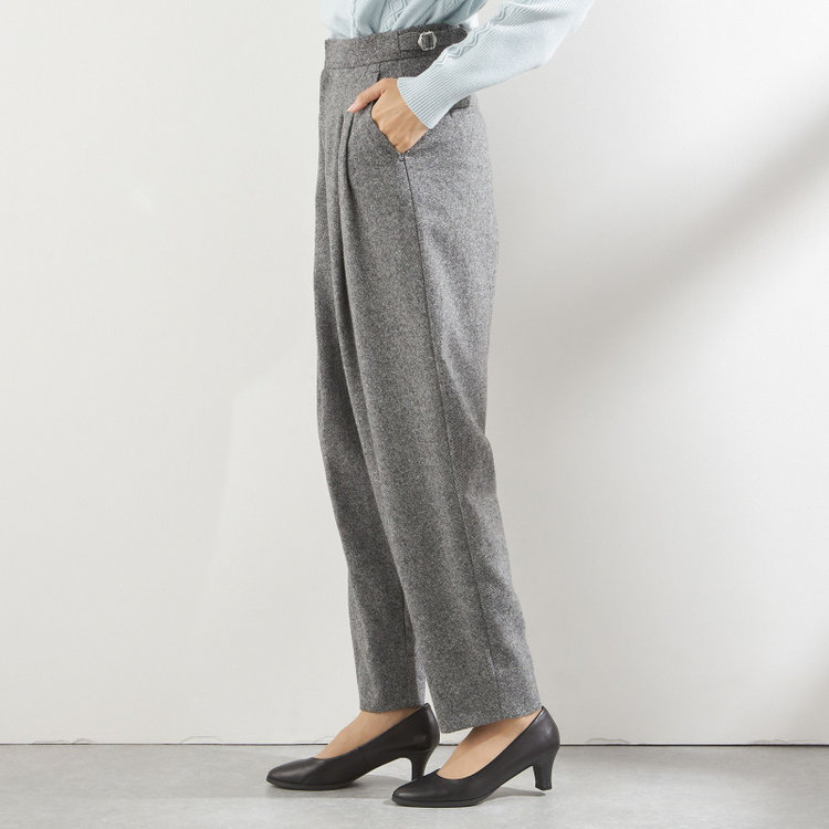 ブラックライン 【BLACK LINE】2タックバレルパンツ/グレー/※裾上げ済み仕様 グレー中間