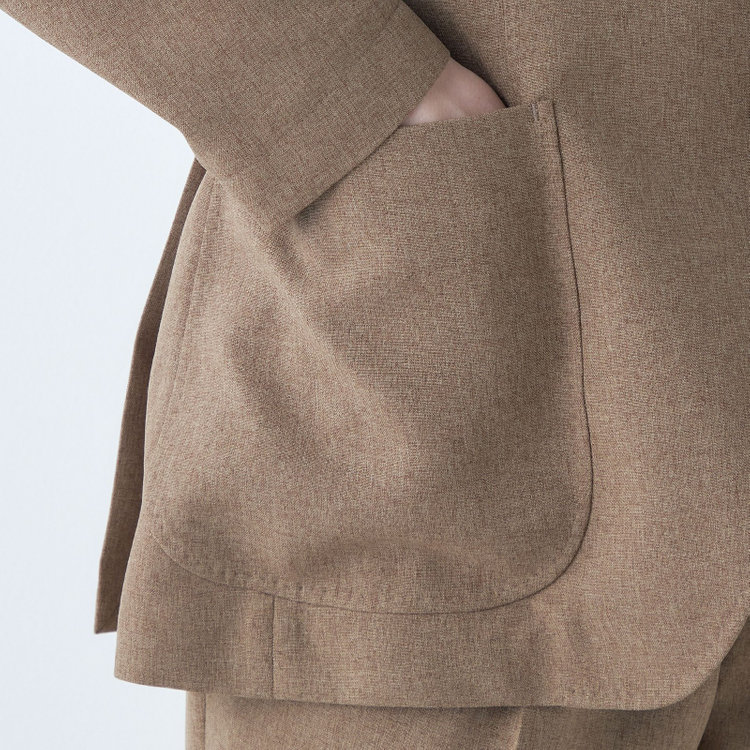 シルバーライン 【RBC】【春夏】3釦段返りジャケット/ベージュ/パッチポケット/4S SUSTAINABILITY&ECOLOGY FABRIC 茶中間