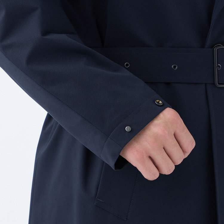 ブラックライン 【発送在庫あり】【BL】ダブルラグランベルテッドコート/ネイビー/WATERPROOF/4S SOLOTEX 紺中間