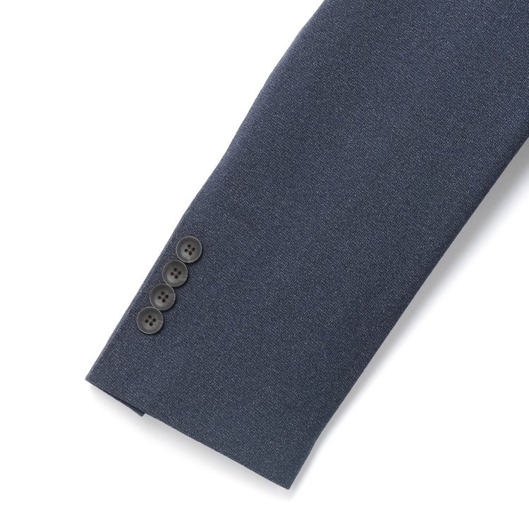 シルバーライン 【CLASSICO TAPERED】【秋冬】2釦シングルスリーピーススーツ 1タックテーパードパンツ/ネイビー/ウエストムーブ/4S SUSTAINABILITY&ECOLOGY FABRIC/※パンツ裾上げ済仕様 紺中間