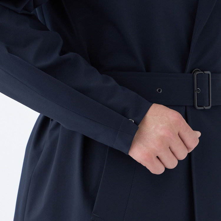 ブラックライン 【発送在庫あり】【BL】ダブルラグランベルテッドコート/ネイビー/WATERPROOF/4S SOLOTEX 紺中間