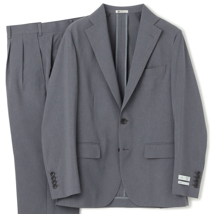 シルバーライン 【RBC】【春夏】2釦シングルスーツ 1タック/グレー/ウエストムーブ/4S AIR SUSTAINABILITY&ECOLOGY FABRIC/COOL MAX/※パンツ裾上げ済仕様 グレー中間