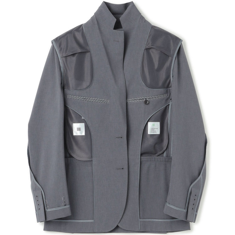 シルバーライン 【RBC】【春夏】2釦シングルスーツ 1タック/グレー/ウエストムーブ/4S AIR SUSTAINABILITY&ECOLOGY FABRIC/COOL MAX/※パンツ裾上げ済仕様 グレー中間