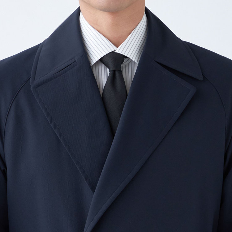 ブラックライン 【発送在庫あり】【BL】ダブルラグランベルテッドコート/ネイビー/WATERPROOF/4S SOLOTEX 紺中間