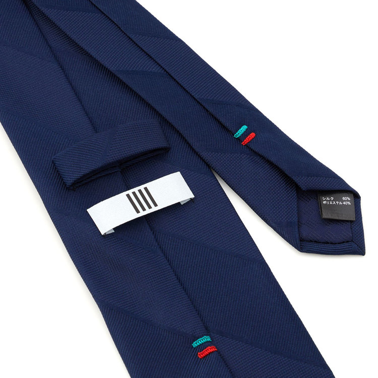 シルバーライン 【SILVER LINE】シルクブレンドストライプネクタイ 8.０cm幅/ネイビー その他