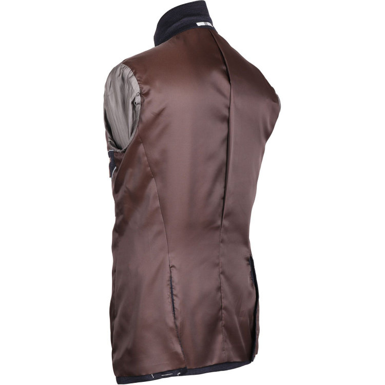 スーツセレクト 【発送在庫あり】【CLASSICO TAPERED】【秋冬】2釦シングルスーツ 2タック/ネイビー×チェック/サイドシャーリング/REDA ACTIVE/NEW ZEALAND MERINO/ニット素材 ネイビー系(紺)