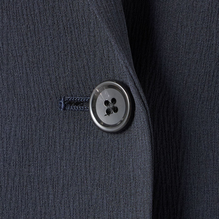 シルバーライン 【RELAX TAPERED】【春夏】1釦テーパードパンツスーツ/ネイビー/ウエストシャーリング/ウォッシャブル/4S SUSTAINABILITY&ECOLOGY FABRIC/※パンツ裾上げ済仕様 紺中間