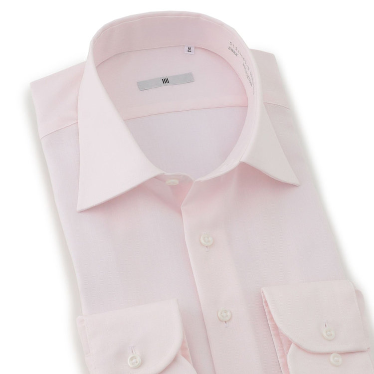 シルバーライン 【発送在庫あり】【SILVER LINE】【形態安定】ワイドカラーワイシャツ/ピンク 赤淡色