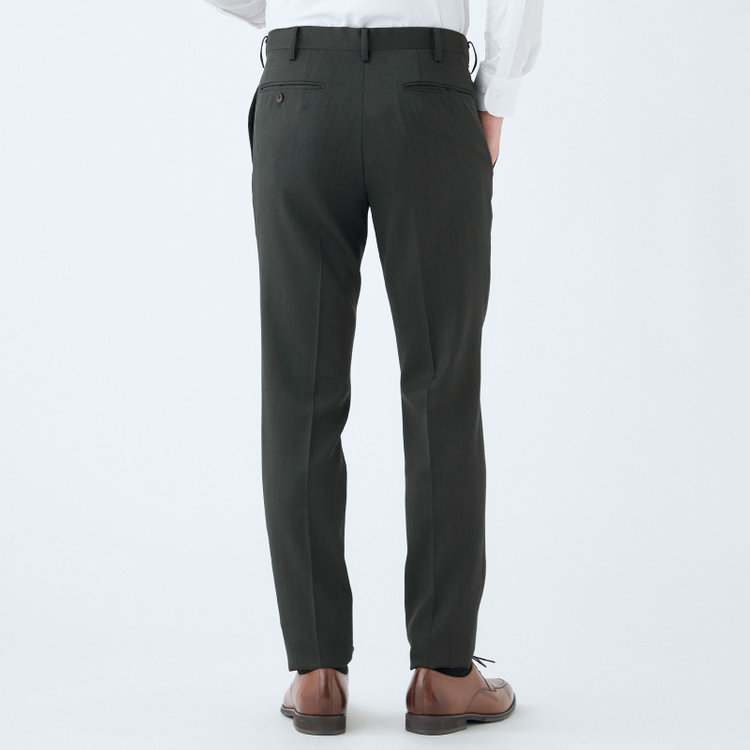 シルバーライン 【発送在庫あり】【CLASSICO TAPERED】【秋冬】3釦段返りシングルスーツ 2タック/グリーン/NEW ZEALAND WOOL MIX/※裾上げ必要 緑中間