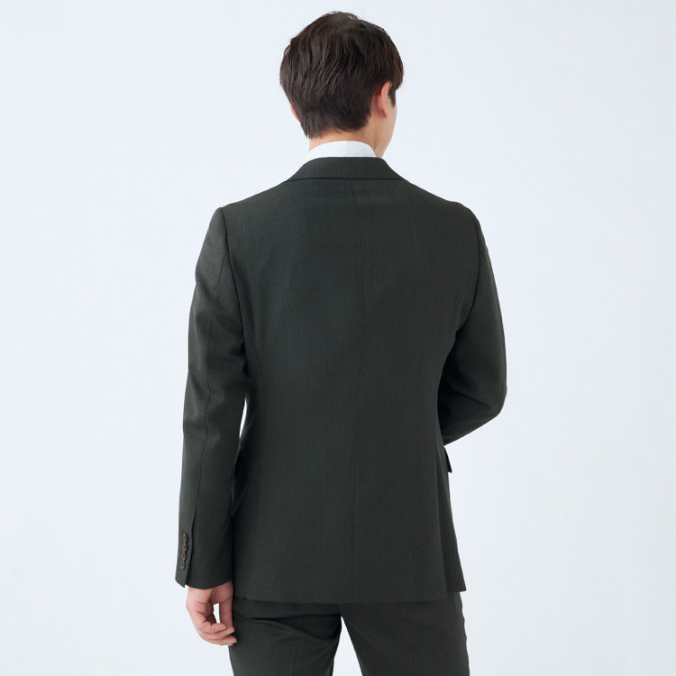 シルバーライン 【発送在庫あり】【CLASSICO TAPERED】【秋冬】3釦段返りシングルスーツ 2タック/グリーン/NEW ZEALAND WOOL MIX/※裾上げ必要 緑中間