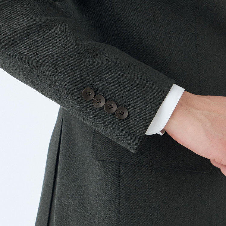 シルバーライン 【発送在庫あり】【CLASSICO TAPERED】【秋冬】3釦段返りシングルスーツ 2タック/グリーン/NEW ZEALAND WOOL MIX/※裾上げ必要 緑中間