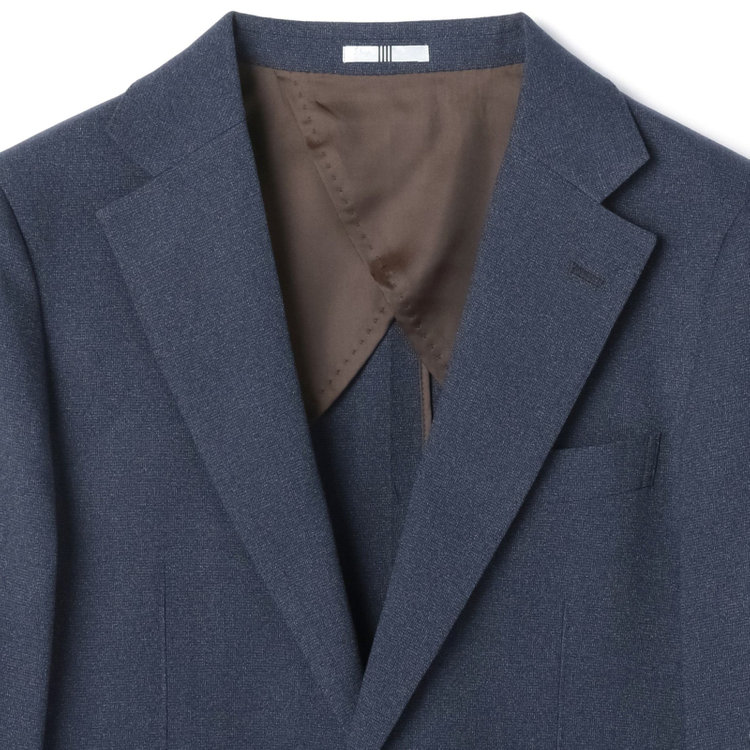 シルバーライン 【CLASSICO TAPERED】【秋冬】2釦シングルスリーピーススーツ 1タックテーパードパンツ/ネイビー/ウエストムーブ/4S SUSTAINABILITY&ECOLOGY FABRIC/※パンツ裾上げ済仕様 紺中間