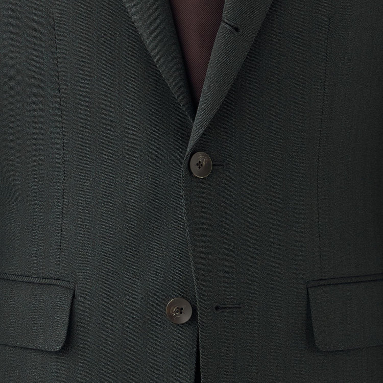 シルバーライン 【発送在庫あり】【CLASSICO TAPERED】【秋冬】3釦段返りシングルスーツ 2タック/グリーン/NEW ZEALAND WOOL MIX/※裾上げ必要 緑中間