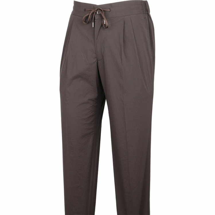 スーツセレクト 【WEB限定/OUTLET】【RBC】【春夏】スペアパンツ付き/2WAYワイドラペル＆ノーカラー2釦シングルスーツ 1タック＆2タック/ブラウングレー/ドローコード&ウエストシャーリング/※パンツ裾上げ済仕様/ウォッシャブル グレー系(灰)