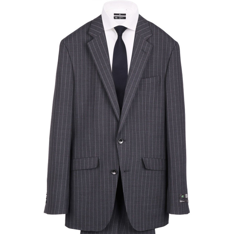 スーツセレクト 【WEB限定/OUTLET】【SLIM TAPERED_2】【春夏】2釦シングルスーツ 0タック/ネイビー×ストライプ/4S SUSTAINABILITY&ECOLOGY FABRIC ネイビー系(紺)