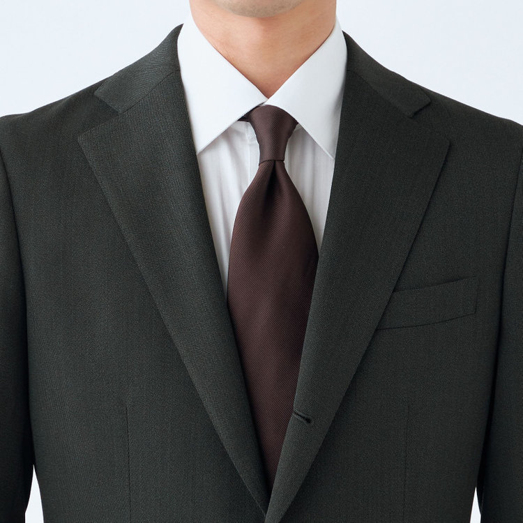 シルバーライン 【発送在庫あり】【CLASSICO TAPERED】【秋冬】3釦段返りシングルスーツ 2タック/グリーン/NEW ZEALAND WOOL MIX/※裾上げ必要 緑中間