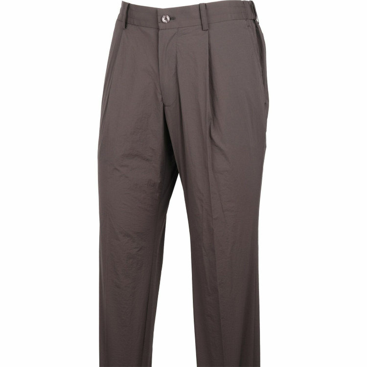 スーツセレクト 【WEB限定/OUTLET】【RBC】【春夏】スペアパンツ付き/2WAYワイドラペル＆ノーカラー2釦シングルスーツ 1タック＆2タック/ブラウングレー/ドローコード&ウエストシャーリング/※パンツ裾上げ済仕様/ウォッシャブル グレー系(灰)