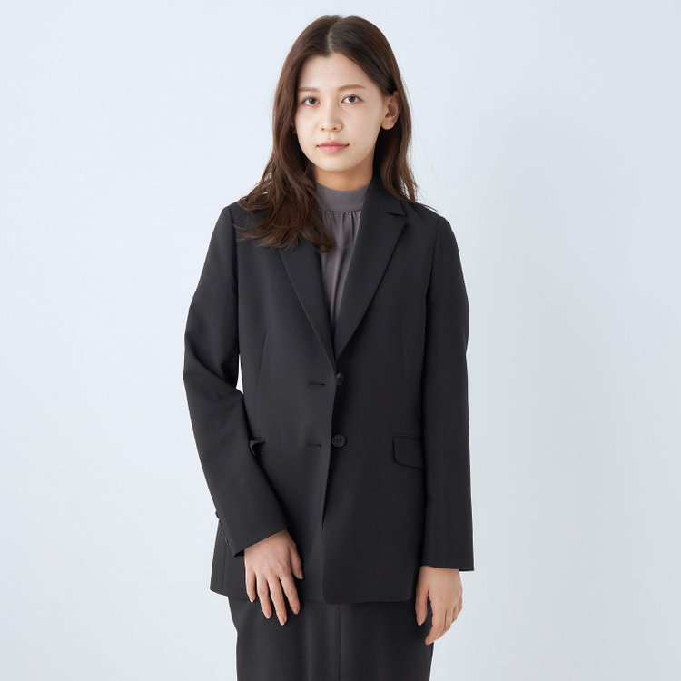 シルバーライン 【SILVER LINE/5分袖】パフスリーブスタンドカラープルオーバー/ダークグレー グレー濃色