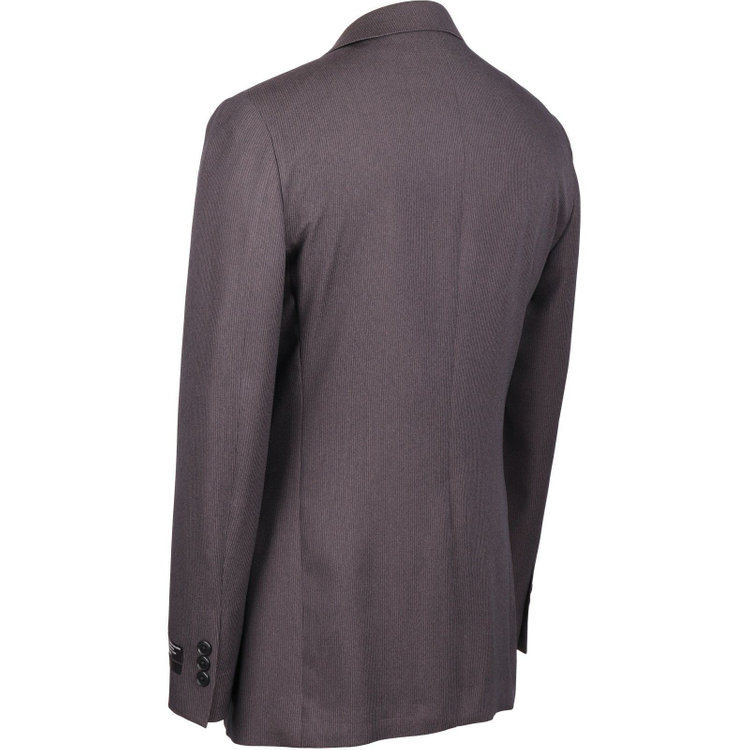 スーツセレクト 【発送在庫あり】【SLIM TAPERED_2】【春夏】2釦シングルスーツ 0タック/グレー×ストライプ/4S/ウォッシャブル グレー系(灰)